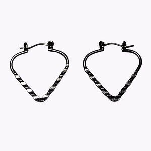 Elegant Silver Tone Hoop Earrings Heart Swirl Filigree Statement Fashion Jewelry